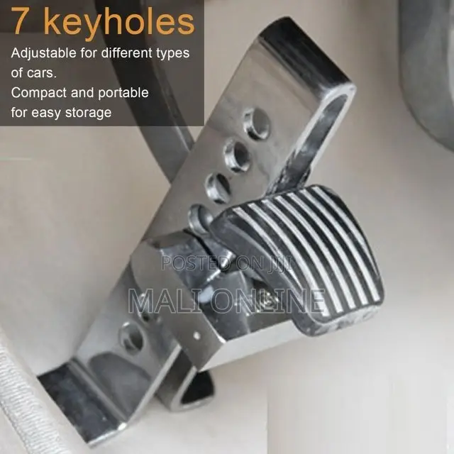 Car Anti Theft Pedal Lock Stainless Steel Clutch Brake Lock 8