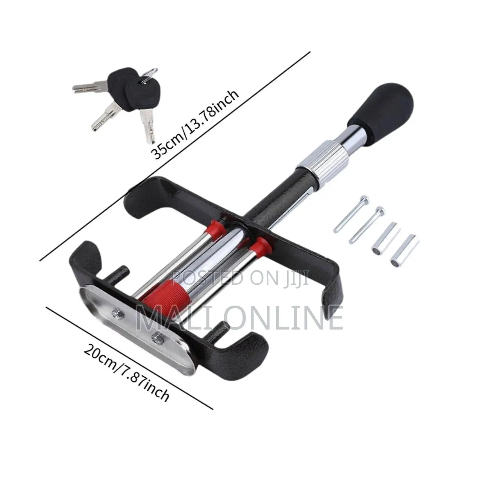 Car Anti Theft Pedal Lock Heavy Duty Steel Brake Clutch Lock Adjustabl
