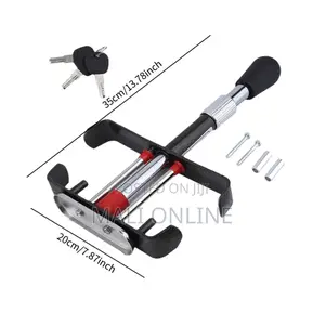 Car Anti Theft Pedal Lock Heavy Duty Steel Brake Clutch Lock Adjustabl