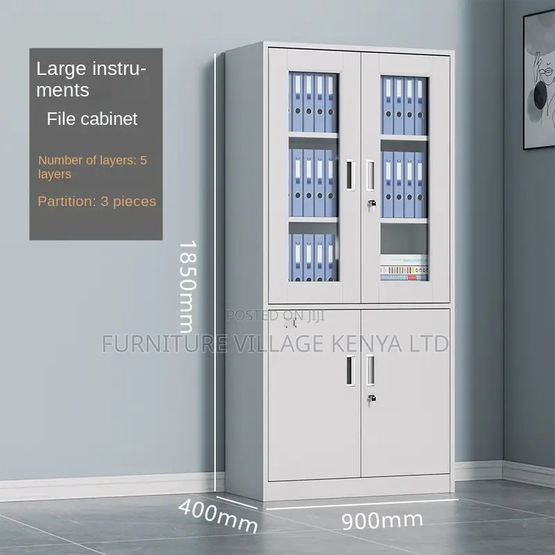 Office Cabinet; 2-door Lockable Filing Office Cabinet
