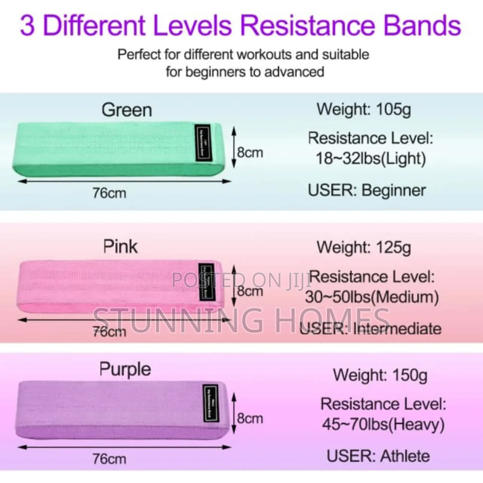Quality Fabric Resistant Bands for Beginners Amateurs