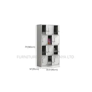 Office Cabinet; 12-locker Steel Storage Cabinet