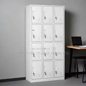Office Cabinet; 12-locker Steel Storage Cabinet