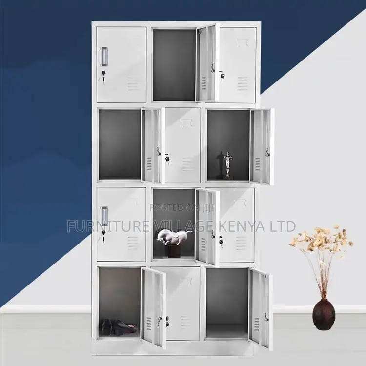 Office Cabinet; 12-locker Steel Storage Cabinet