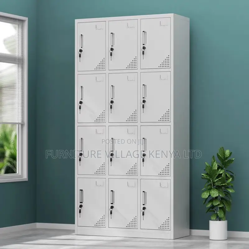 Office Cabinet; 12-locker Steel Storage Cabinet