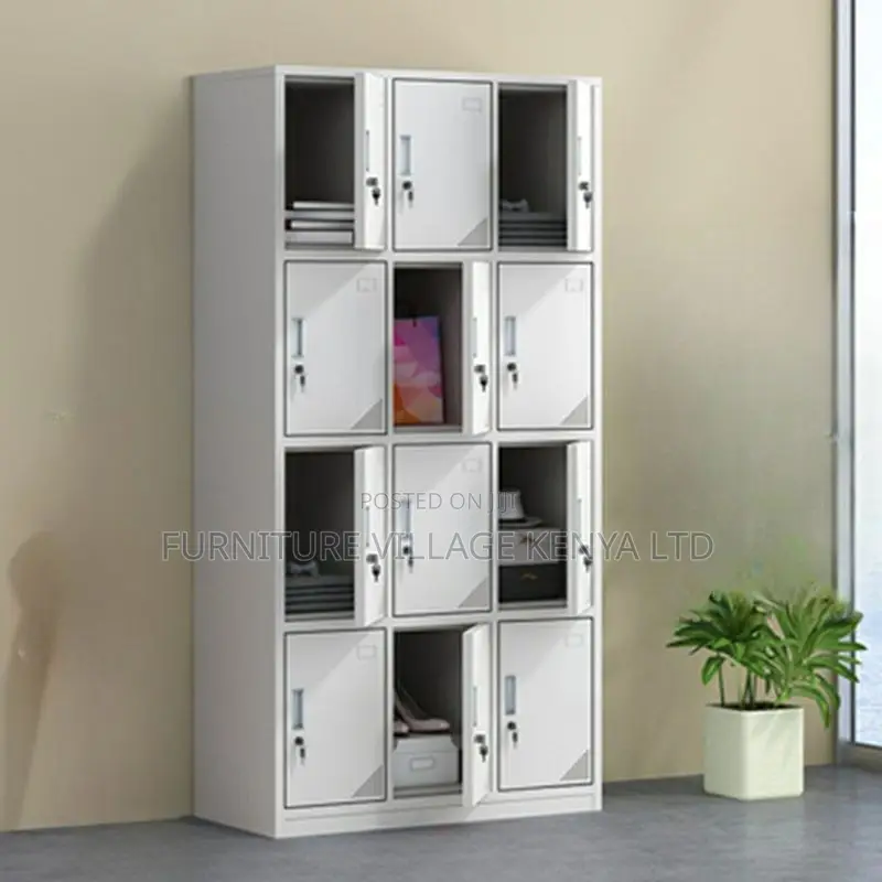 Office Cabinet; 12-locker Steel Storage Cabinet