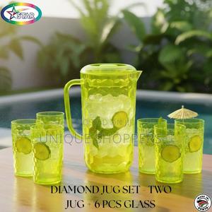 Diamond Jug Tumbler Plastic Set – 7pcs - thumbnail 2