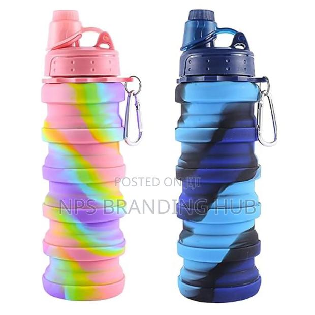 480ml Collapsible Silicone Water Bottle Hbc - thumbnail 2