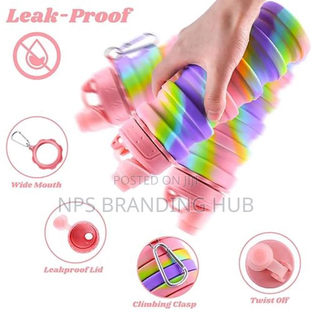 480ml Collapsible Silicone Water Bottle Hbc - thumbnail 3