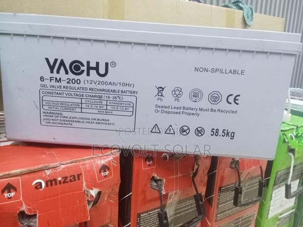 12v 100ah Yachu Gel Deep Cycle Solar Battery - main view