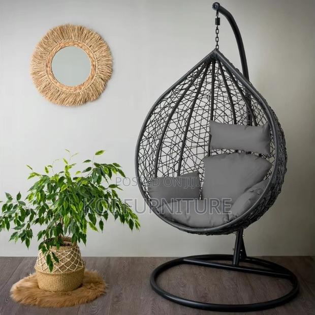 Home Chair : Luxury Rattan Swing Egg Chair - thumbnail 4