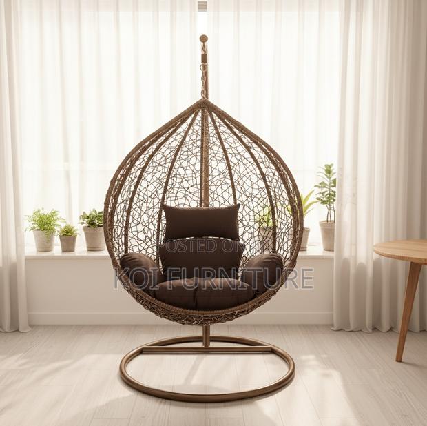 Home Chair : Luxury Rattan Swing Egg Chair - thumbnail 5