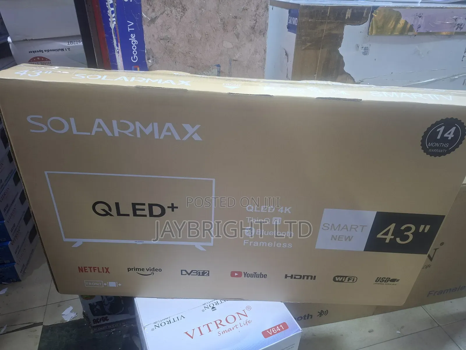 Solarmax 43′′ Inch Smart Android Tv Frameless/Bluetooth Tv Android