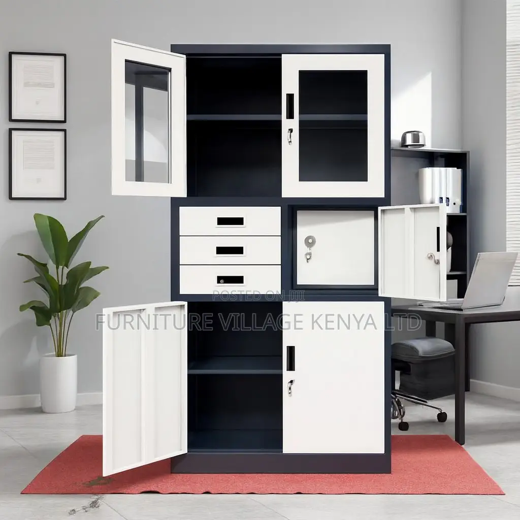 Office Cabinet; 2 Door Office Cabinet With Safe
