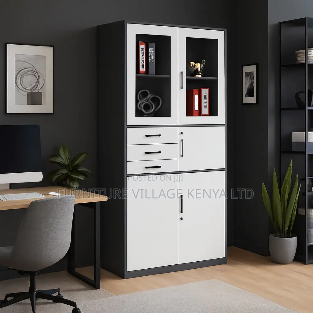 Office Cabinet; 2 Door Office Cabinet With Safe