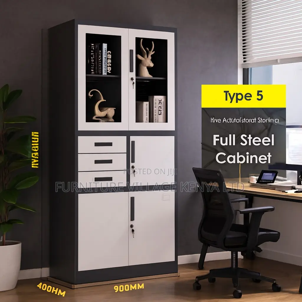 Office Cabinet; 2 Door Office Cabinet With Safe