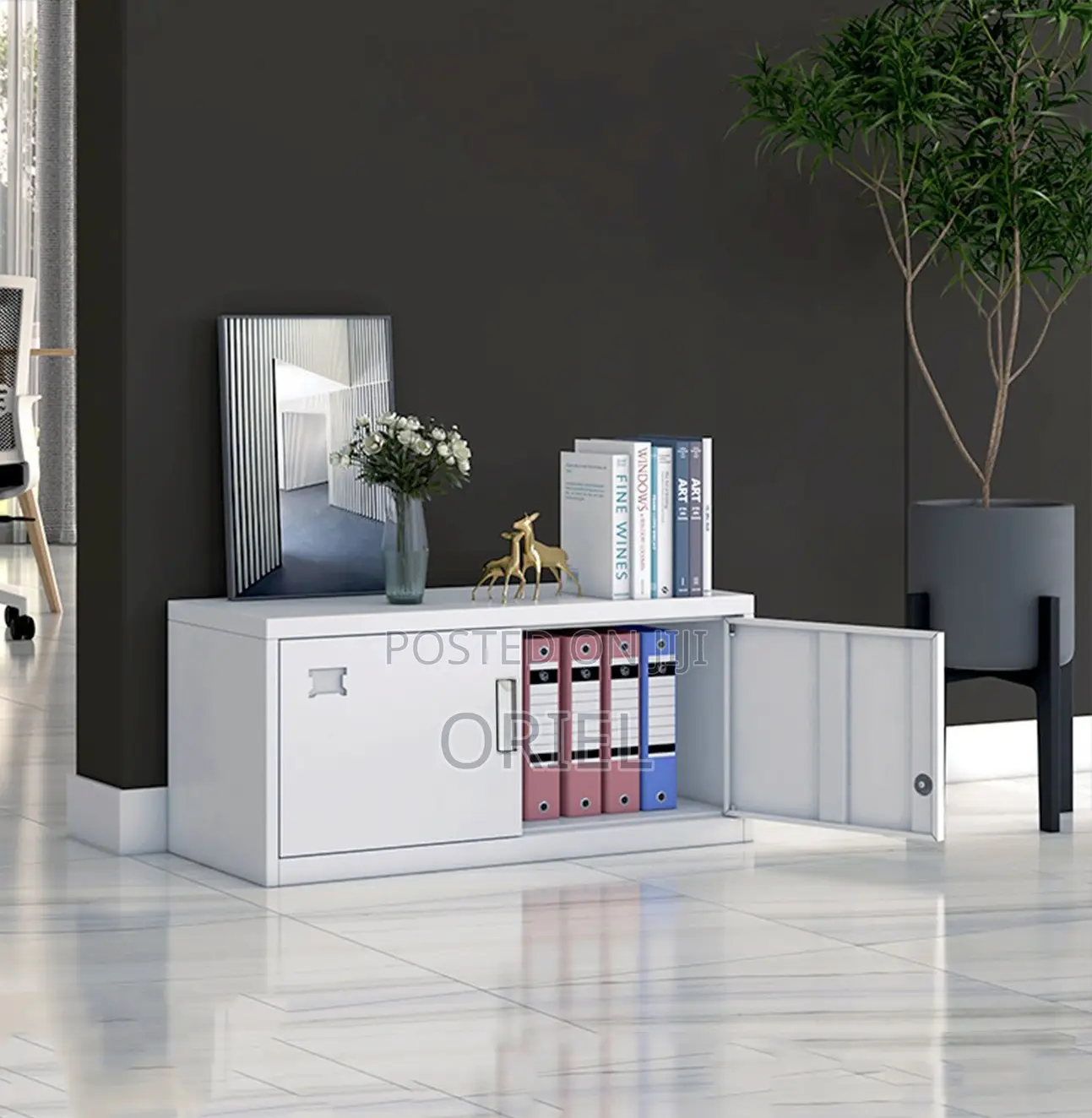 Office Cabinets: Heavy-Duty Steel Office Cabinet With 2 Lockers