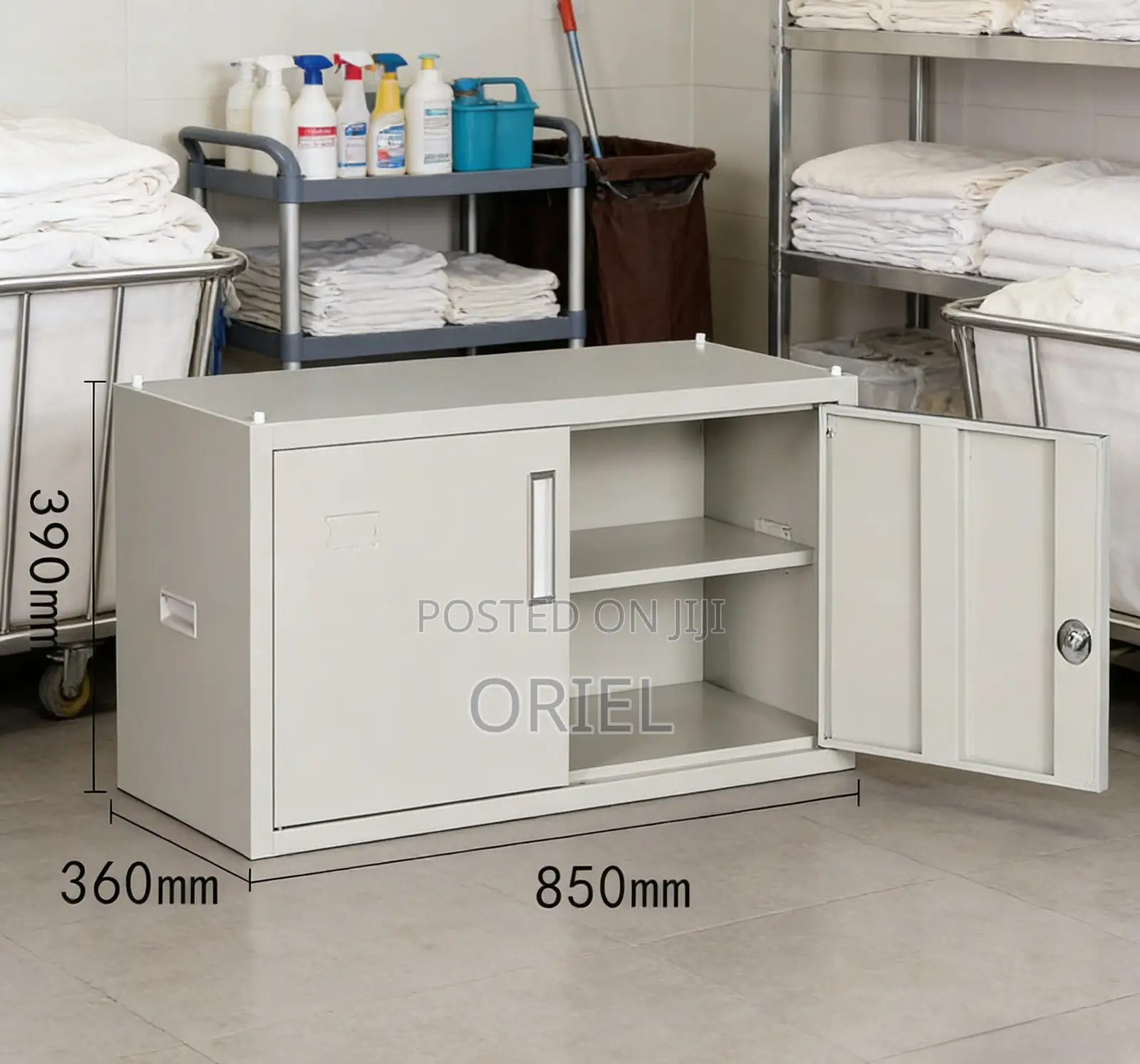 Office Cabinets: Heavy-Duty Steel Office Cabinet With 2 Lockers