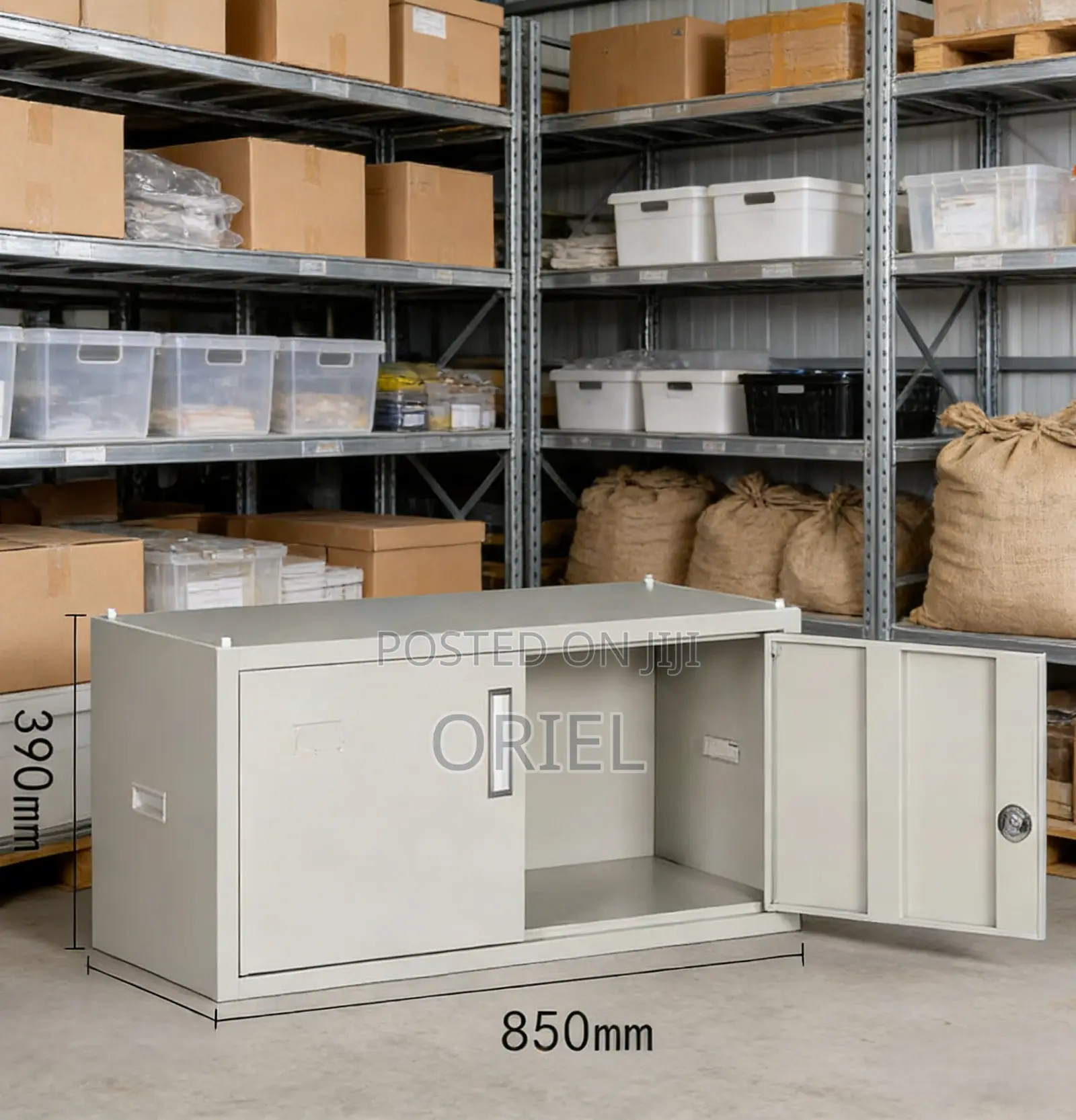 Office Cabinets: Heavy-Duty Steel Office Cabinet With 2 Lockers
