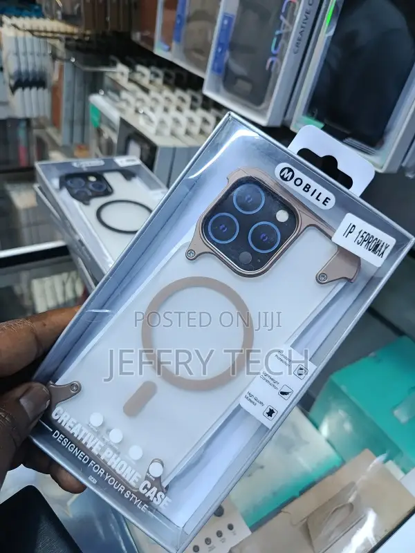 Frameless, Metal-Bumper Phone Case for the iPhone 15 Pro Max Magsafe