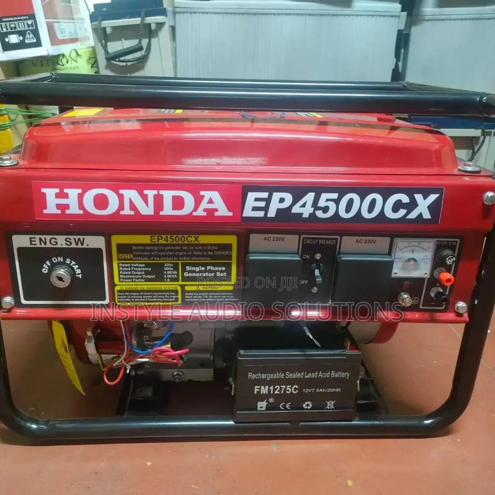 Honda Ep4500cx Petrol Engine Keystart 4.5kva Generator