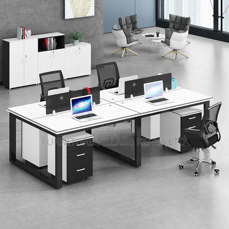 Workstation; Four Way Modular Office Workstation