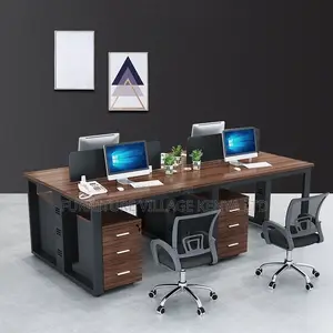 Workstation; Four Way Modular Office Workstation