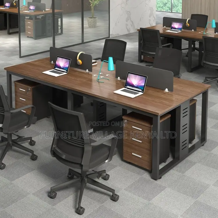 Workstation; Four Way Modular Office Workstation