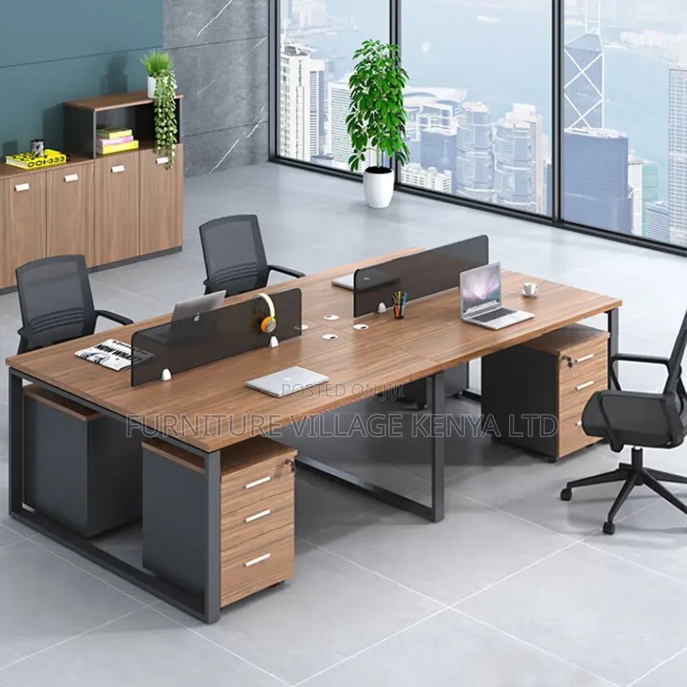 Workstation; Four Way Modular Office Workstation