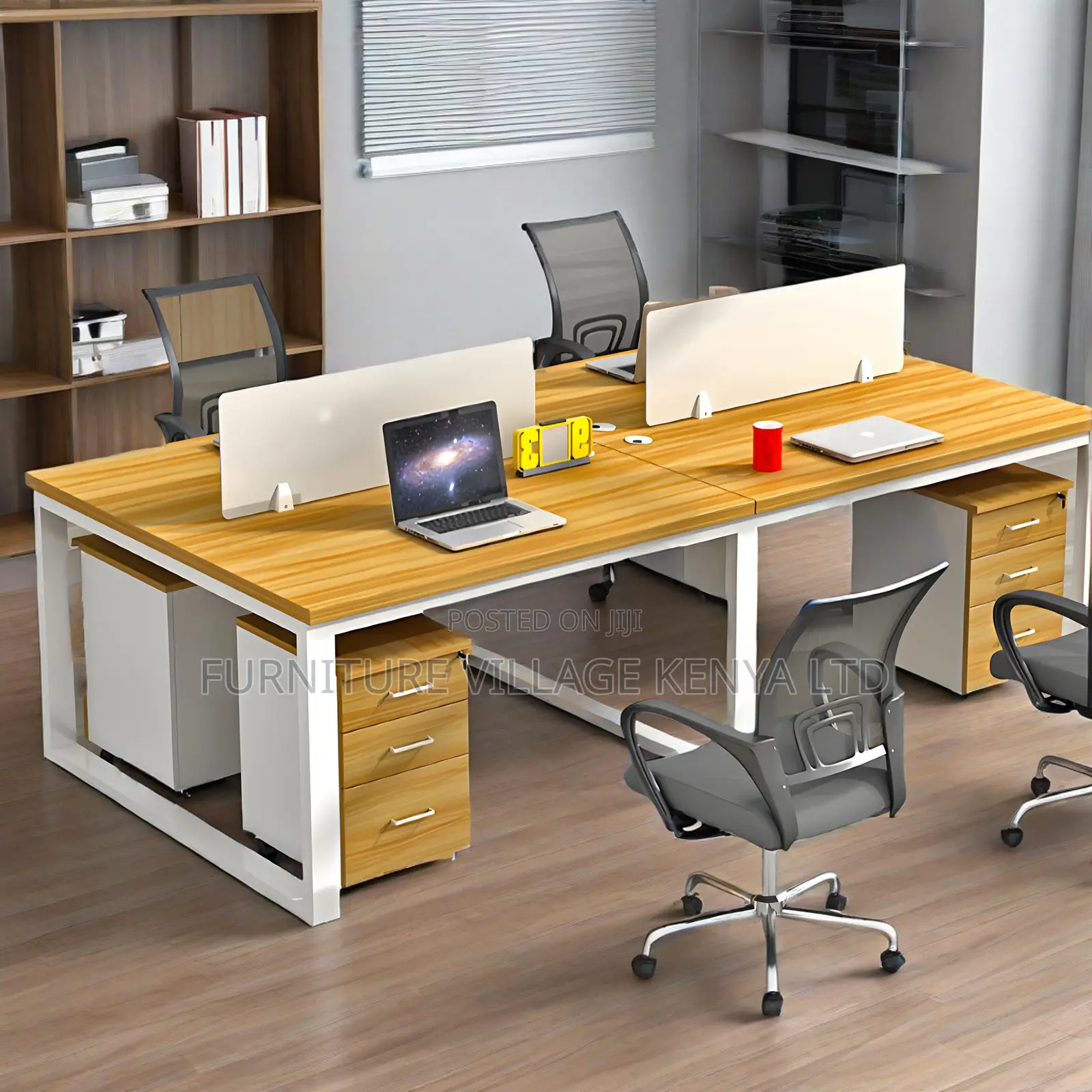 Workstation; Four Way Modular Office Workstation
