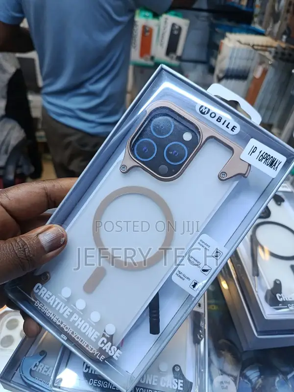 Case D for the iPhone 16 Pro Max, Featuring a Metal Bezel, Magnetic