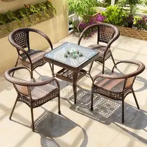 Dining Set; 4 Seater Rattan Seating Set