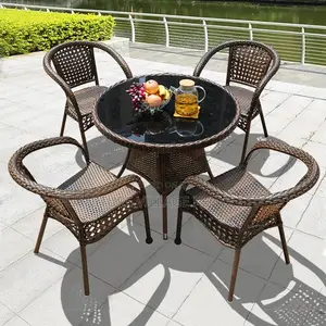 Dining Set; 4 Seater Rattan Seating Set