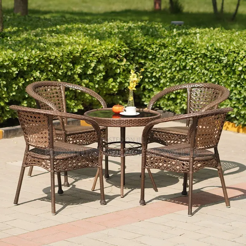 Dining Set; 4 Seater Rattan Seating Set