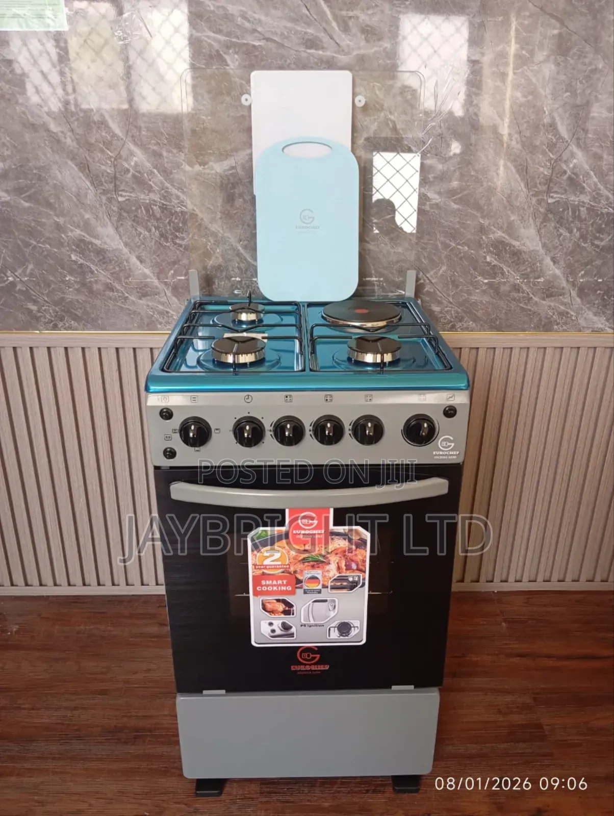 Eurochef Free Standing 3 Gas Burner +1 Electric Cooker.