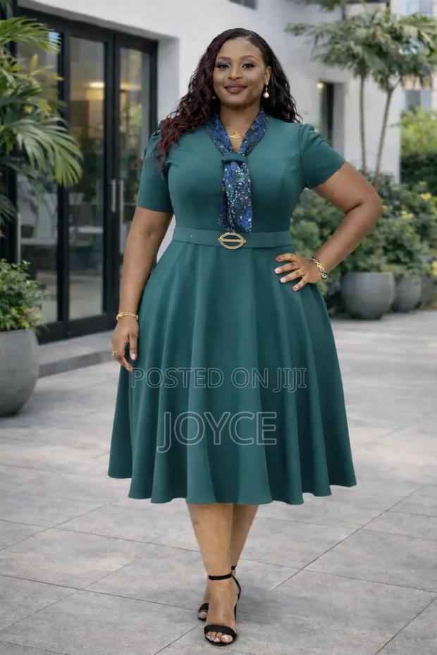 Circular Dress With Tie-Like Design - thumbnail 7