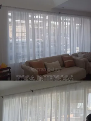 Large Sitting Room White Sheer Curtains for Daytime Privacy