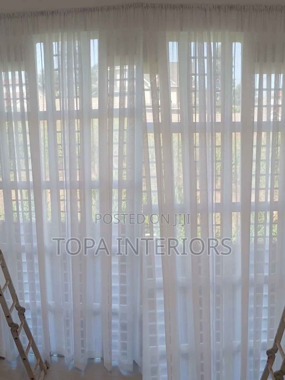 Long Stairs Window Sheer Curtains for New House