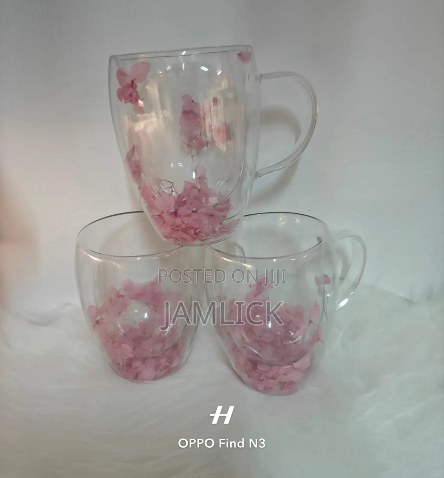 Double Glass Flower Cup –Cd