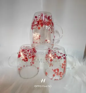 Double Glass Flower Cup –Cd