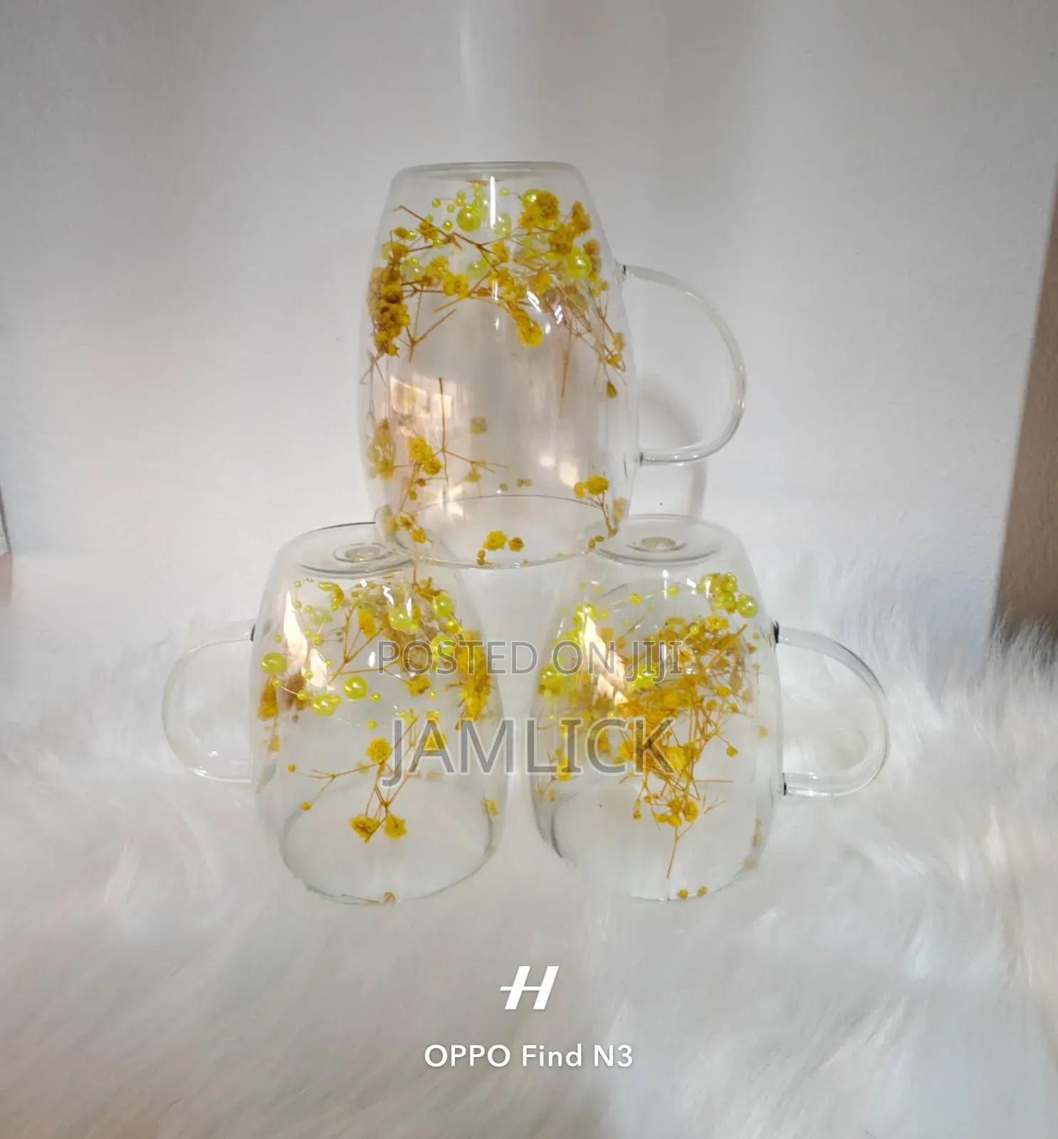 Double Glass Flower Cup –Cd