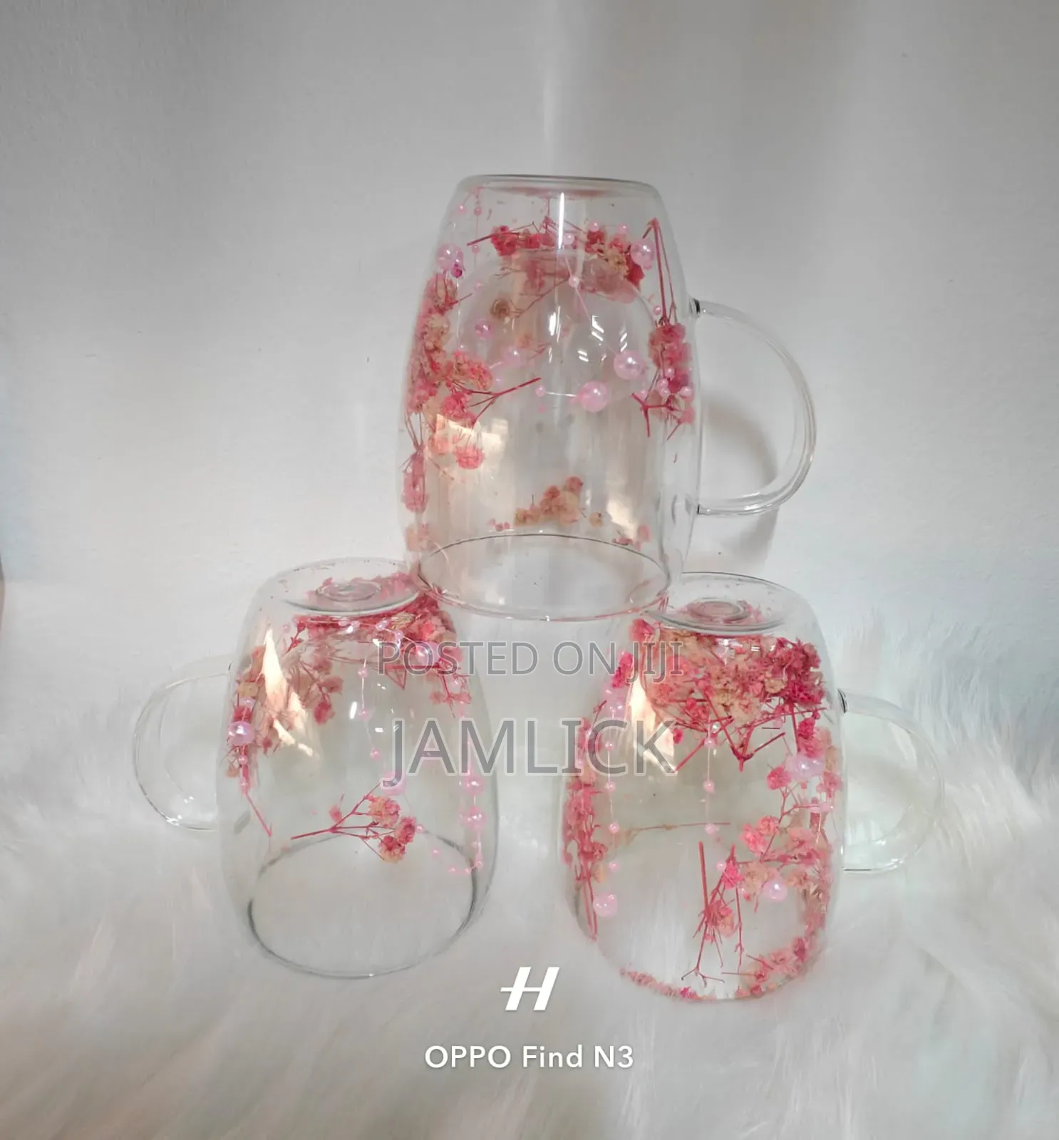 Double Glass Flower Cup –Cd
