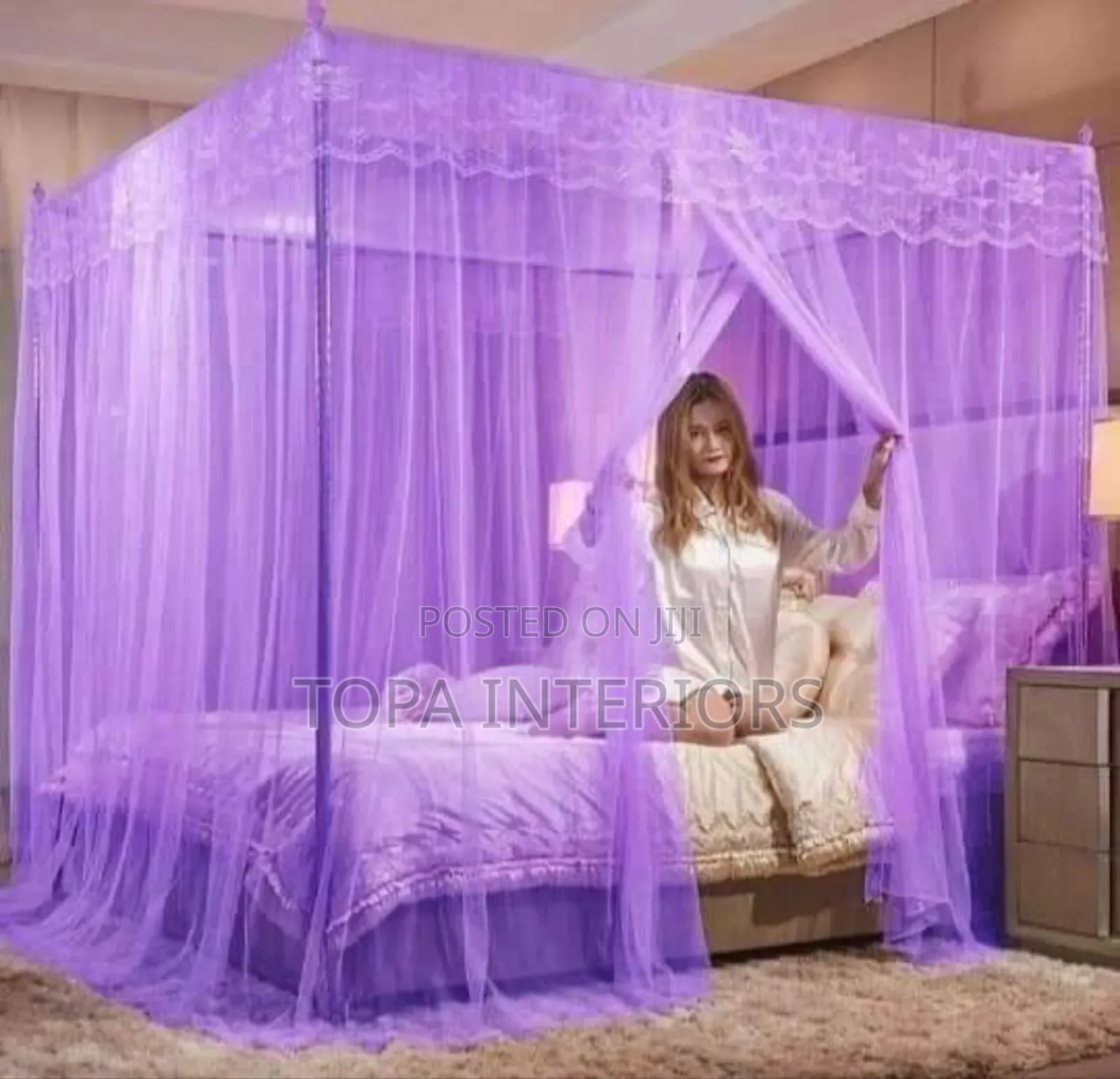 Royal Purple Bed Mosquito Nets Mesh Nets