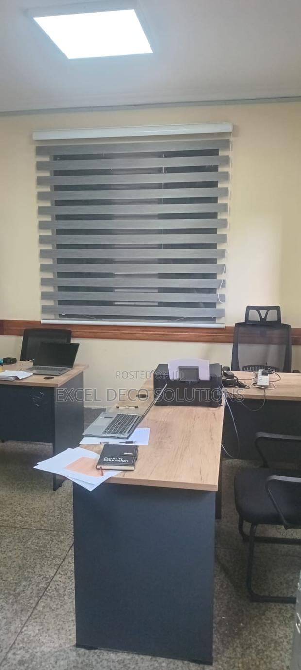 Luxury Black Zebra Roller Blind - main view