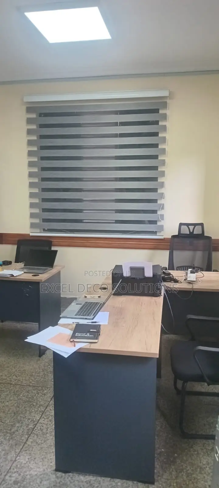Luxury Black Zebra Roller Blind