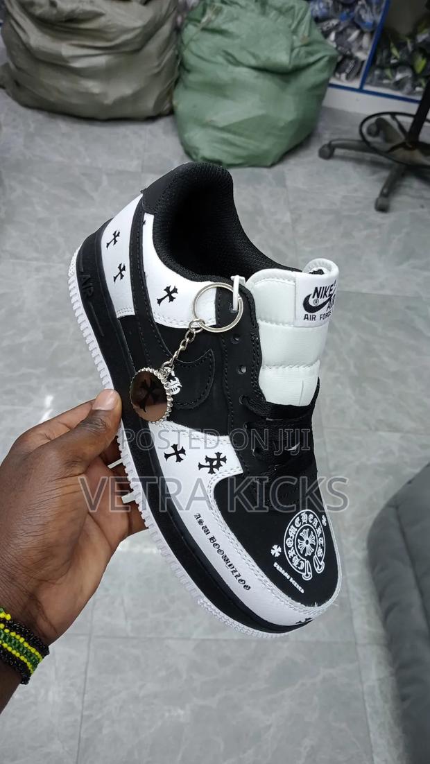 Nike Afore 1 Chrome Hearts Black White Shoes - thumbnail 2