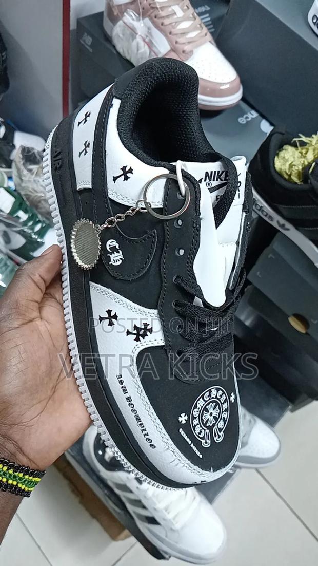 Nike Afore 1 Chrome Hearts Black White Shoes - thumbnail 4