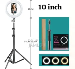 10-Inch Led Ring Light With Adjustable Tripod Phone Holder - Dv