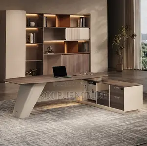 Office Desk : 180cm L-shaped Executive Office Desk
