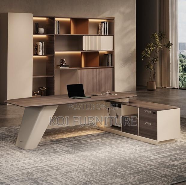 Office Desk : 180cm L-shaped Executive Office Desk - thumbnail 4